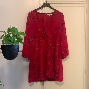 Madewell Hazelwood Wrap-Front Mini Dress in Windswept Floral